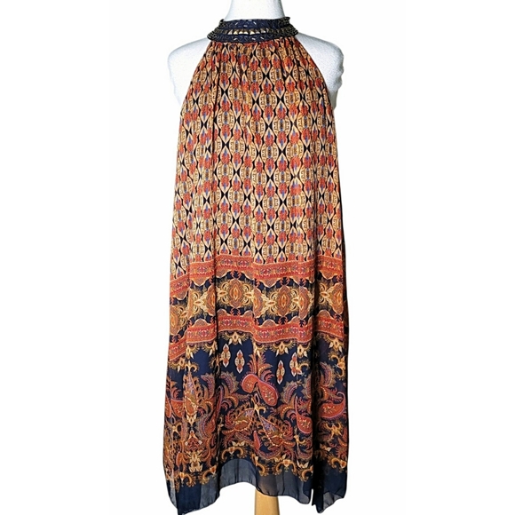 Mlle Gabrielle Boho Flowy Halter Dress Size 3X - Picture 1 of 7